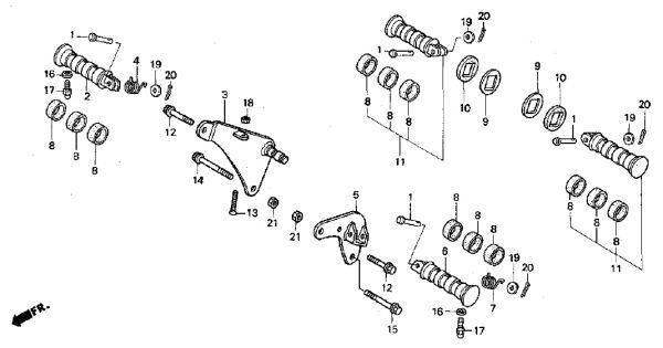 MC29 純正 チェンジゴム V-TWIN MAGNA シフト ペダル ラバー マグナ250 チェンジ ペダル ゴム RC28 V45 VF750C RC36 VFR750F .kr3_MC29　F-20-1　ステップ　２