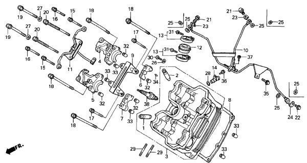 MC15 純正 フランジ ナット 4個 VTZ 250 マフラー ナット MC20 VT250 スパーダ SPADA MC25 ゼビルス VT250F MC29 V-Twin マグナ 250 .hb3x4_MC15　E-2　F,ヘッド　F,H