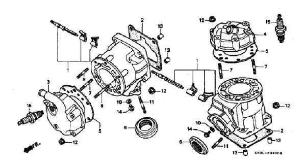 MC28 純正 ヘッドガスケット 1個 NSR250R 送料250円～ MC21 NSR250 シリンダーヘッドガスケット SE パッキン　NSR SP .kv3_MC21　E-1　シリンダー