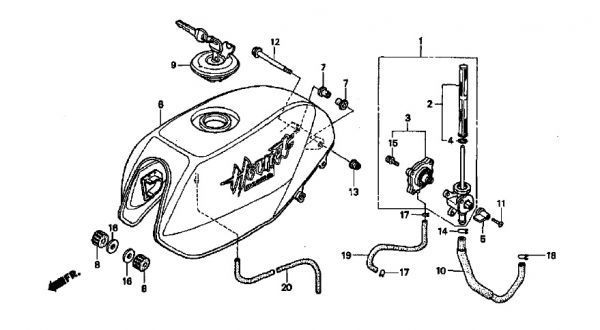 MC31 後期 純正 燃料コック 送料550円～ ホーネット 250 フューエル コック ASSY 新品 HORNET CB250F 燃料 フィルター カバー .kea.7_MC31　F-14　タンク