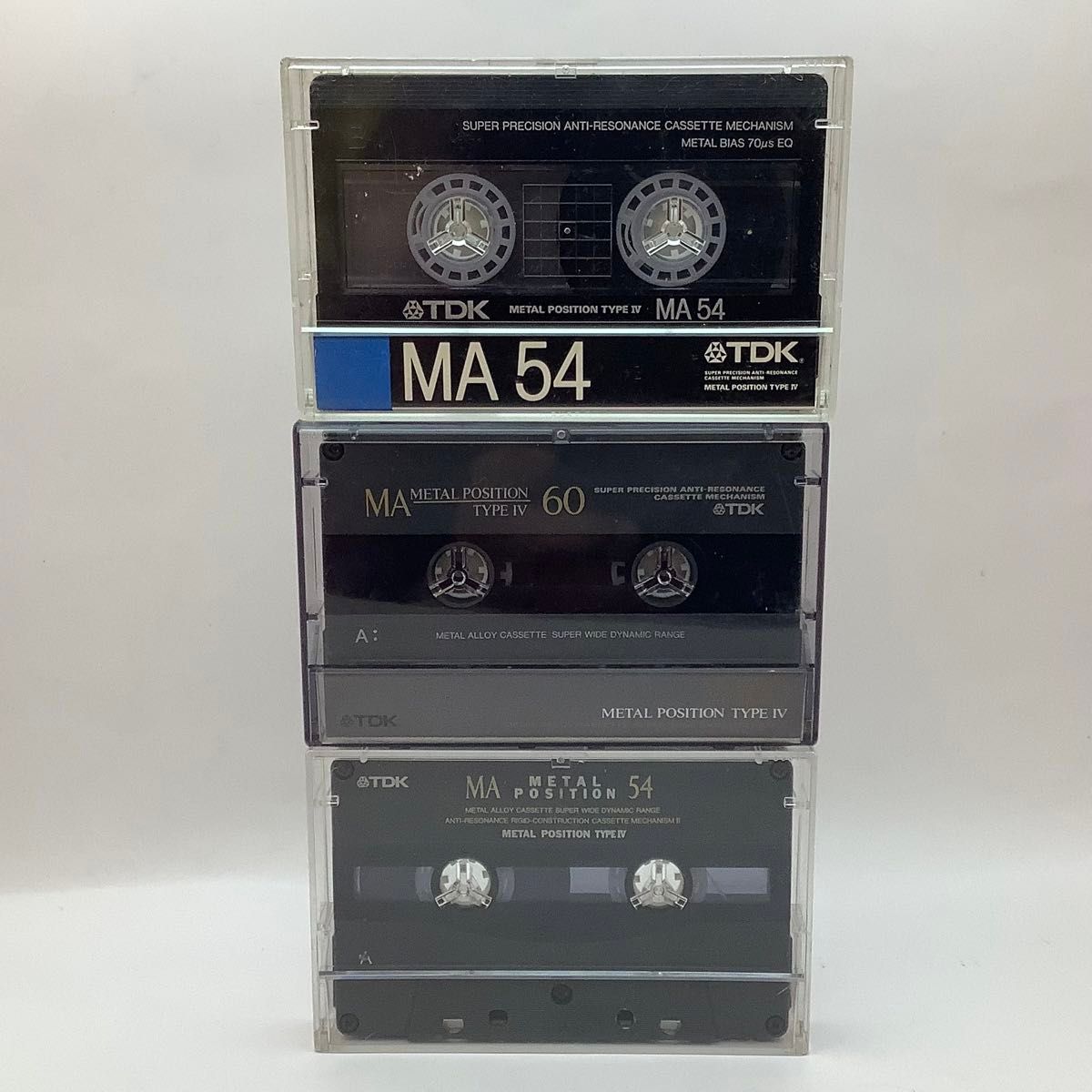昭和レトロ 当時物 TDK カセットテープ METAL POSITION メタル MA54/60 メタルポジション 中古3本セット