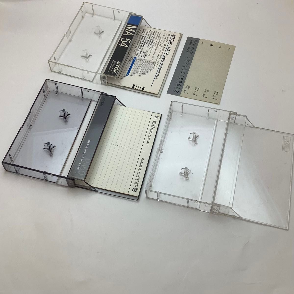 昭和レトロ 当時物 TDK カセットテープ METAL POSITION メタル MA54/60 メタルポジション 中古3本セット