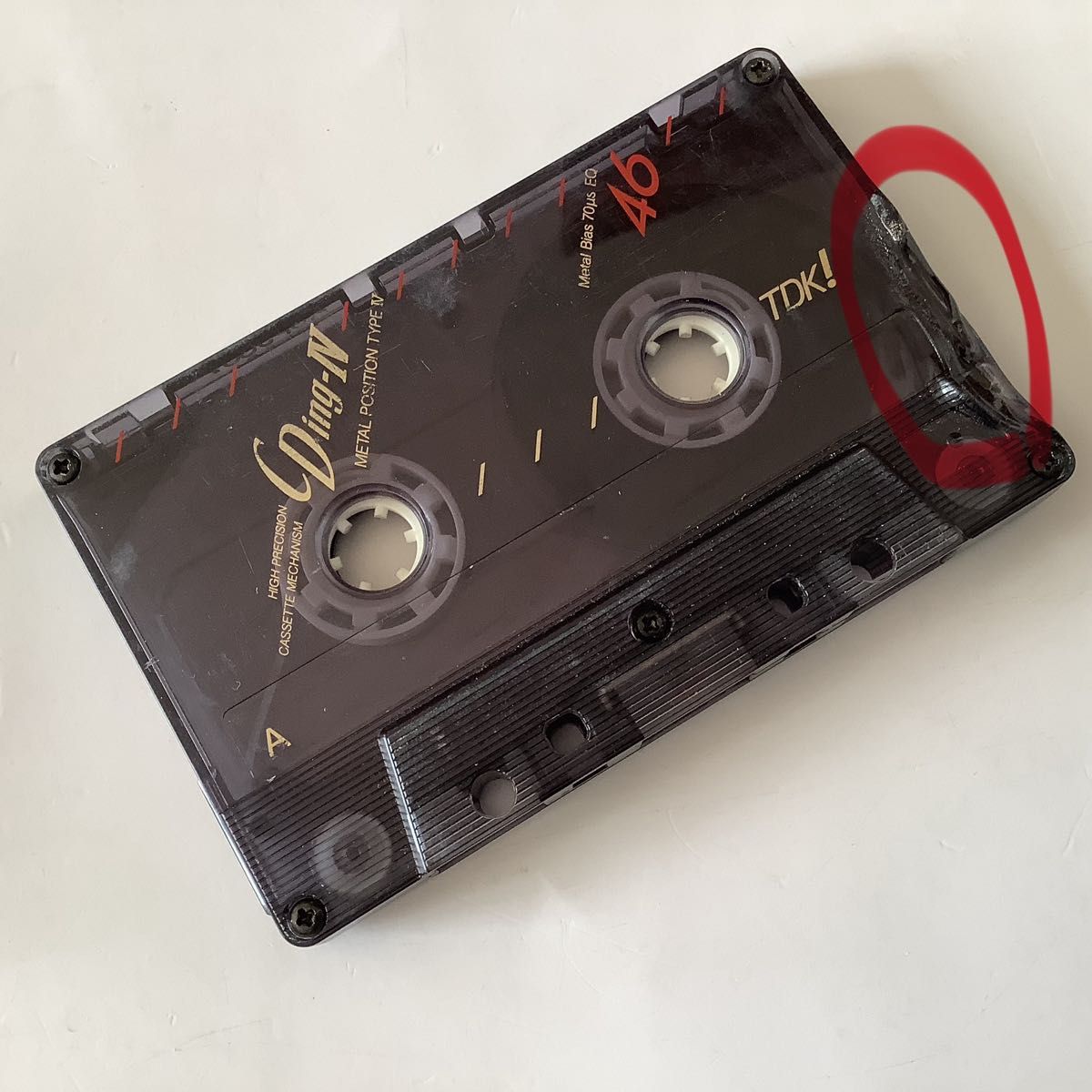 昭和レトロ TDKメタル カセットテープ CDing-Ⅳ 54x2/50x2/46x1/5本セット 中古使用済み