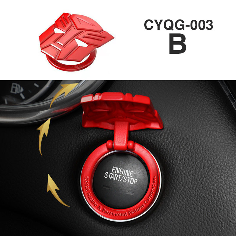 スタートボタン カバー CYQG-003-B 車のエンジンプッシュボタンカバー　車のスタートストップボタンスイッチカバー N001_画像2