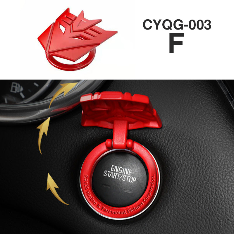 スタートボタン カバー CYQG-003-F 車のエンジンプッシュボタンカバー　車のスタートストップボタンスイッチカバー N001_画像2