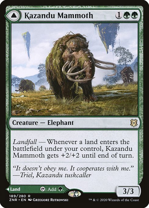 MTG ■緑/英語版■ 《カザンドゥのマンモス/Kazandu Mammoth》ゼンディカーの夜明け ZNR_画像1