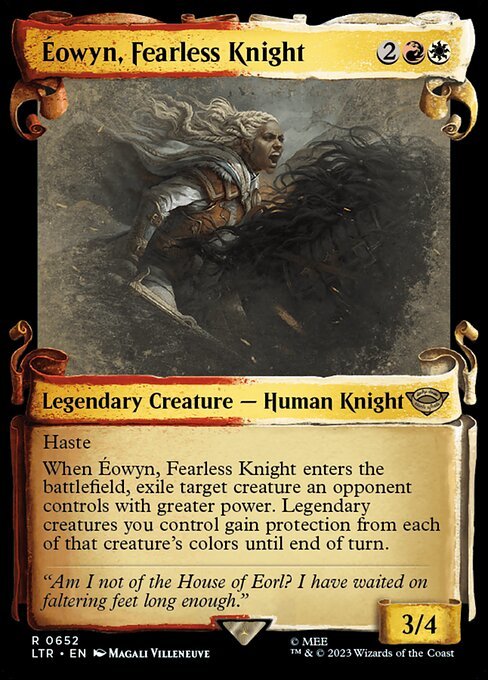 MTG ■金/英語版■ 《恐れを知らぬ騎士、エオウィン/?owyn, Fearless Knight》▲ショーケース▲ 指輪物語:中つ国の伝承 LTR_画像1