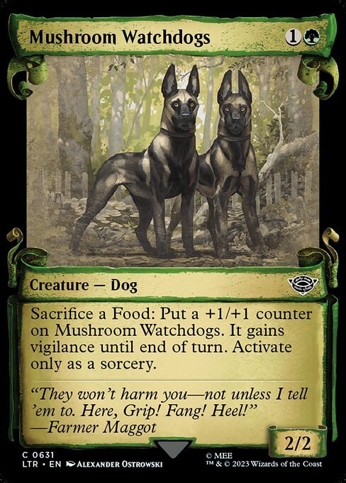 MTG ■緑/英語版■ 《茸の番犬/Mushroom Watchdogs》★ショーケースFOIL★ 指輪物語:中つ国の伝承 LTR_画像1