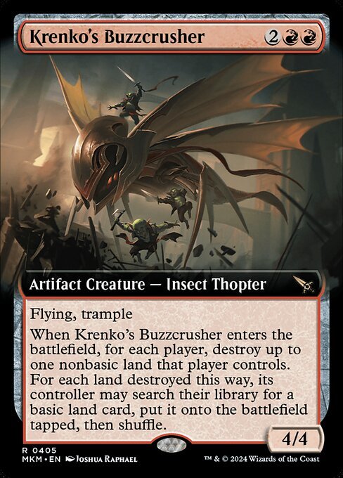 (405) MTG ■赤/英語版■ 《クレンコの轟音砕き/Krenko's Buzzcrusher》▲拡張アート▲ カルロフ邸殺人事件 MKM 赤R_画像1