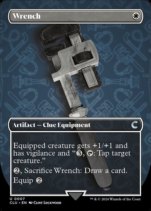 (007) MTG ■白/英語版■ 《レンチ/Wrench》▲拡張アート▲ カルロフ邸殺人事件：Clue Edition CLU 白U_画像1