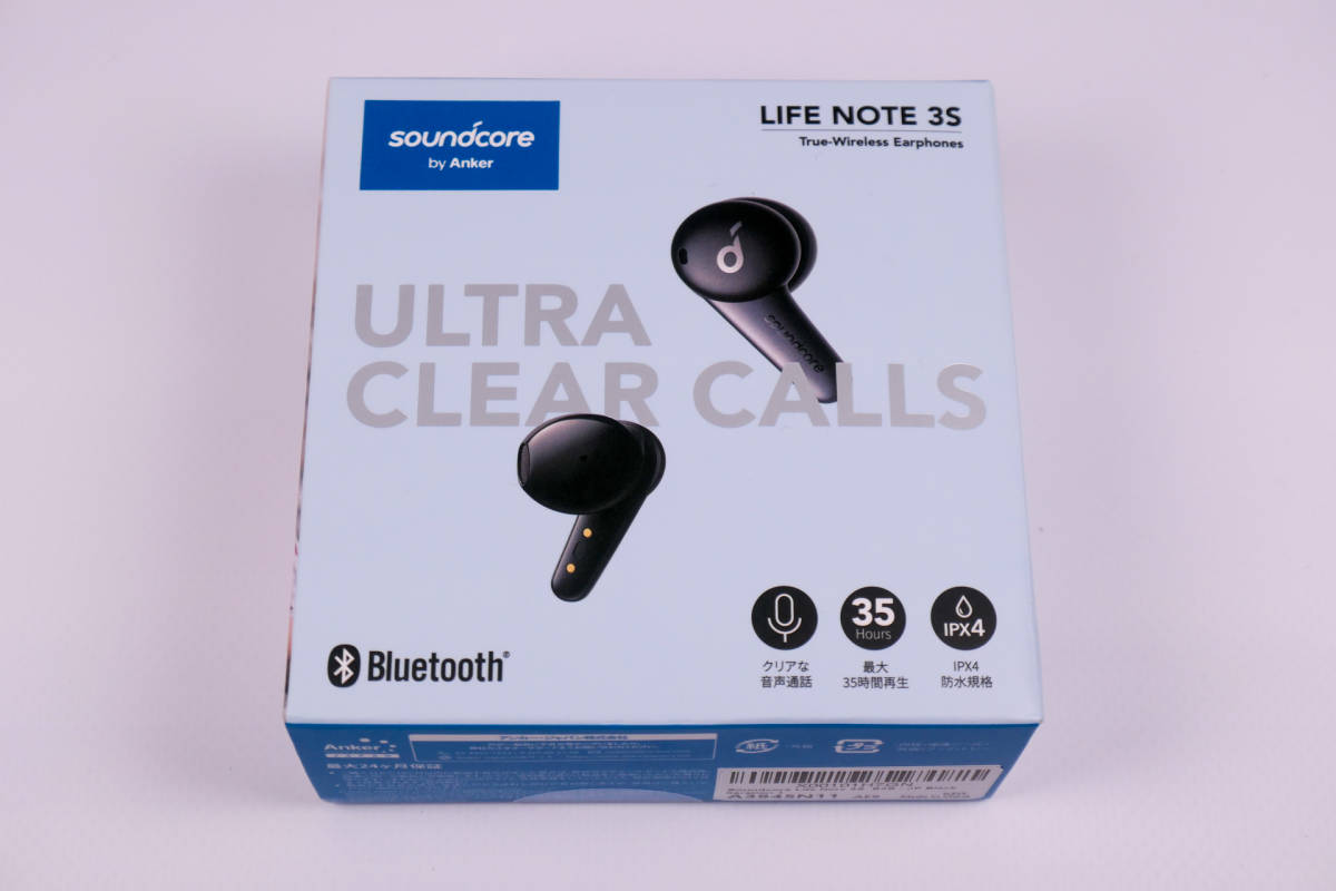 Anker Soundcore Life Note 3S★完全ワイヤレスイヤホン◆Bluetoot/ ワイヤレス充電/専用アプリ対応/PSE技術基準適合★ブラック　1円～_画像1