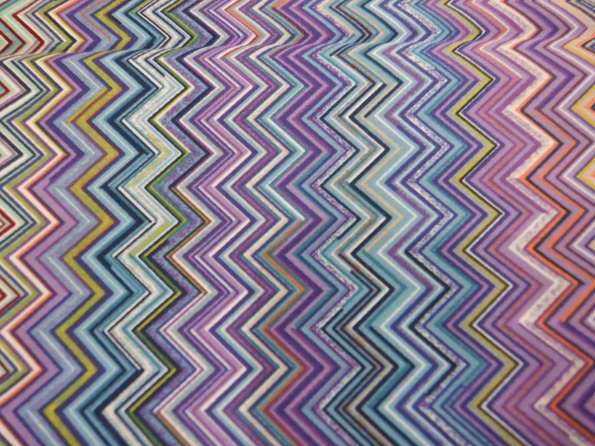 廃盤品◆MISSONI ミッソーニ ピローケース 枕カバー 2個（ペア）【L】70×50㎝ 封筒式 ブルー系（柄：ピラミデ）◆泰道リビング_柄・生地アップです♪