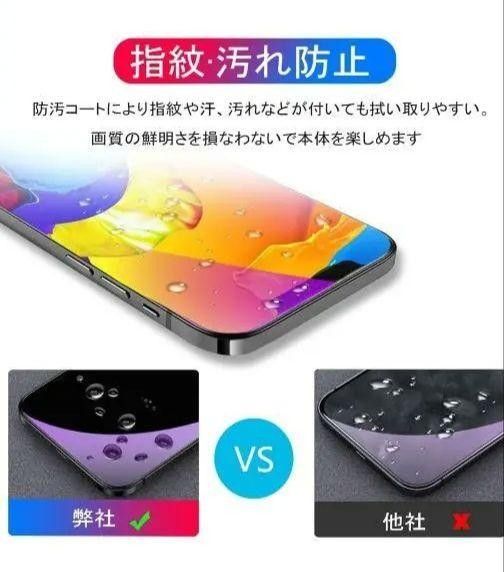 iPhone12pro max ガラスフィルム ブルーライトカット 全面保護 液晶保護 保護ガラス ガラス