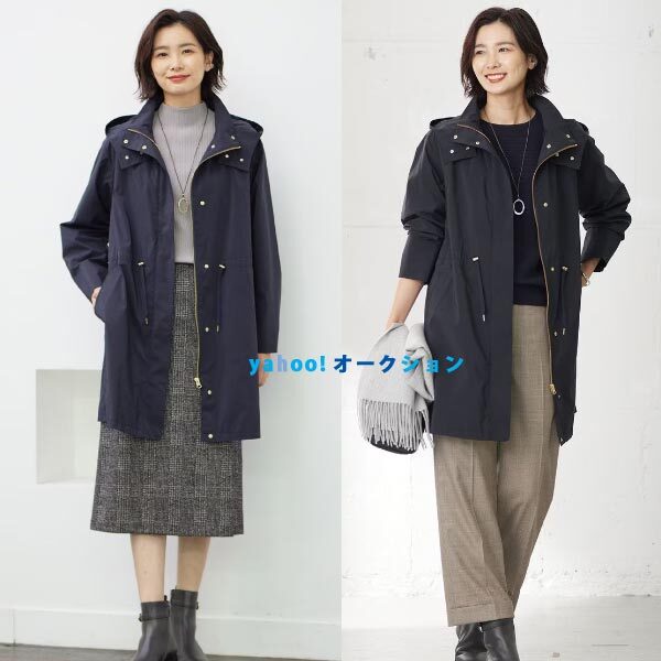 【J.PRESS LADIES】【洗える・撥水】Artirosa モッズコート 紺9号Mサイズ マウンテンパーカー ジェイプレス レディス 新品 アウター_画像2