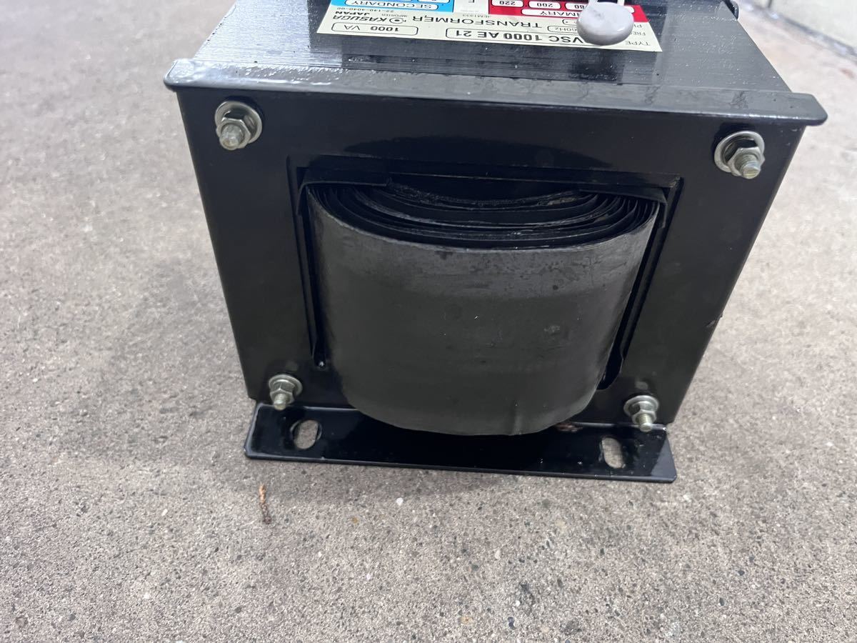 Yahoo!オークション - ダウントランス 200V→100V 型式 1000VA Yahoo!オークション - ダウントランス 200V→100V 型式 1000VA