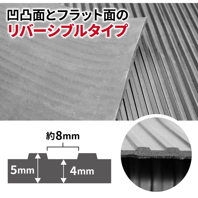 トラックマット 2tトラック 荷台用 縦溝タイプ 極厚 5mm 1.6×3.1m 荷台（個人様は営業所止め）KIKAIYA_画像5