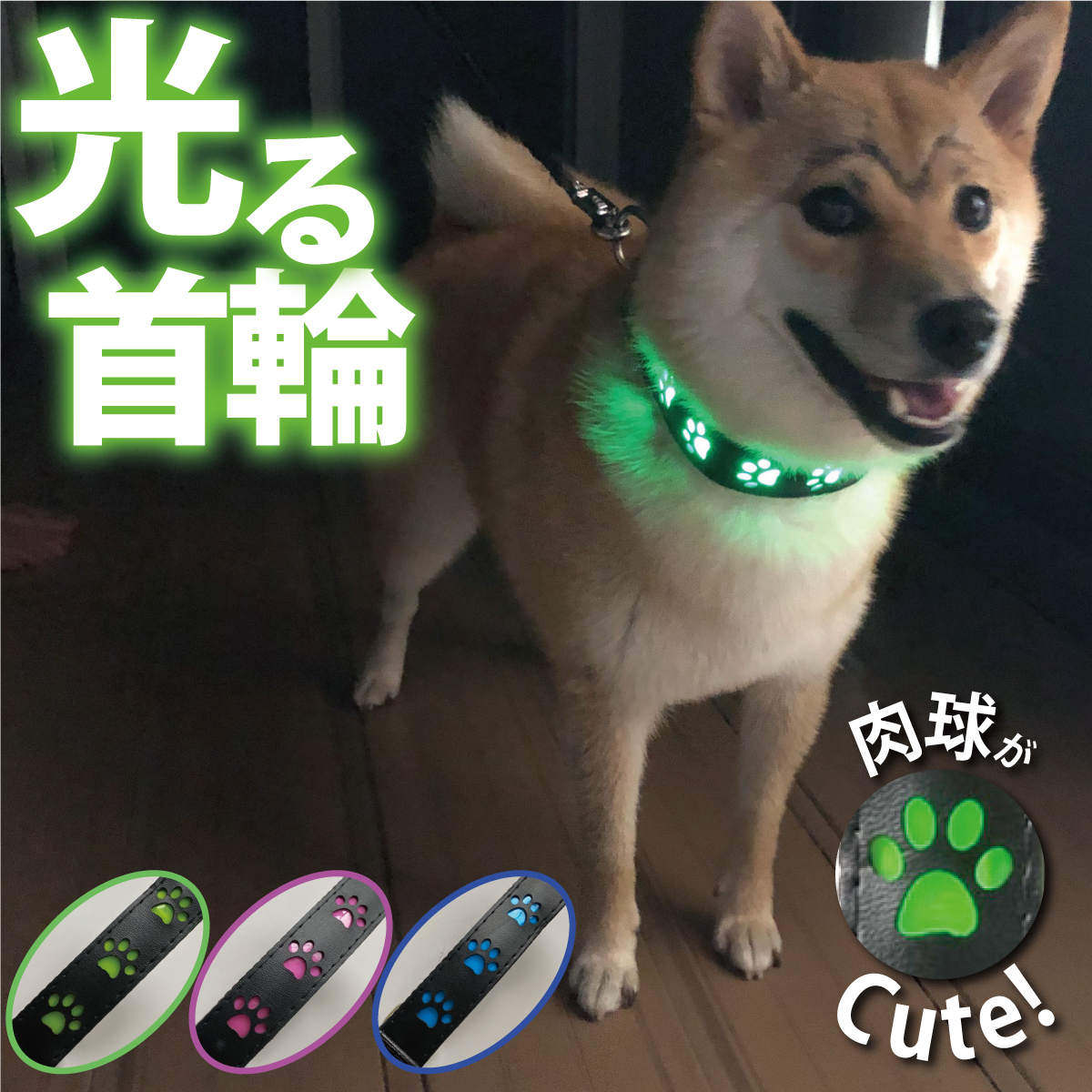 Плоки -воротник розовый XS Dog Walk Paws светодиодные ночные дороги USB Легкие антибактериальные и безопасные аварий