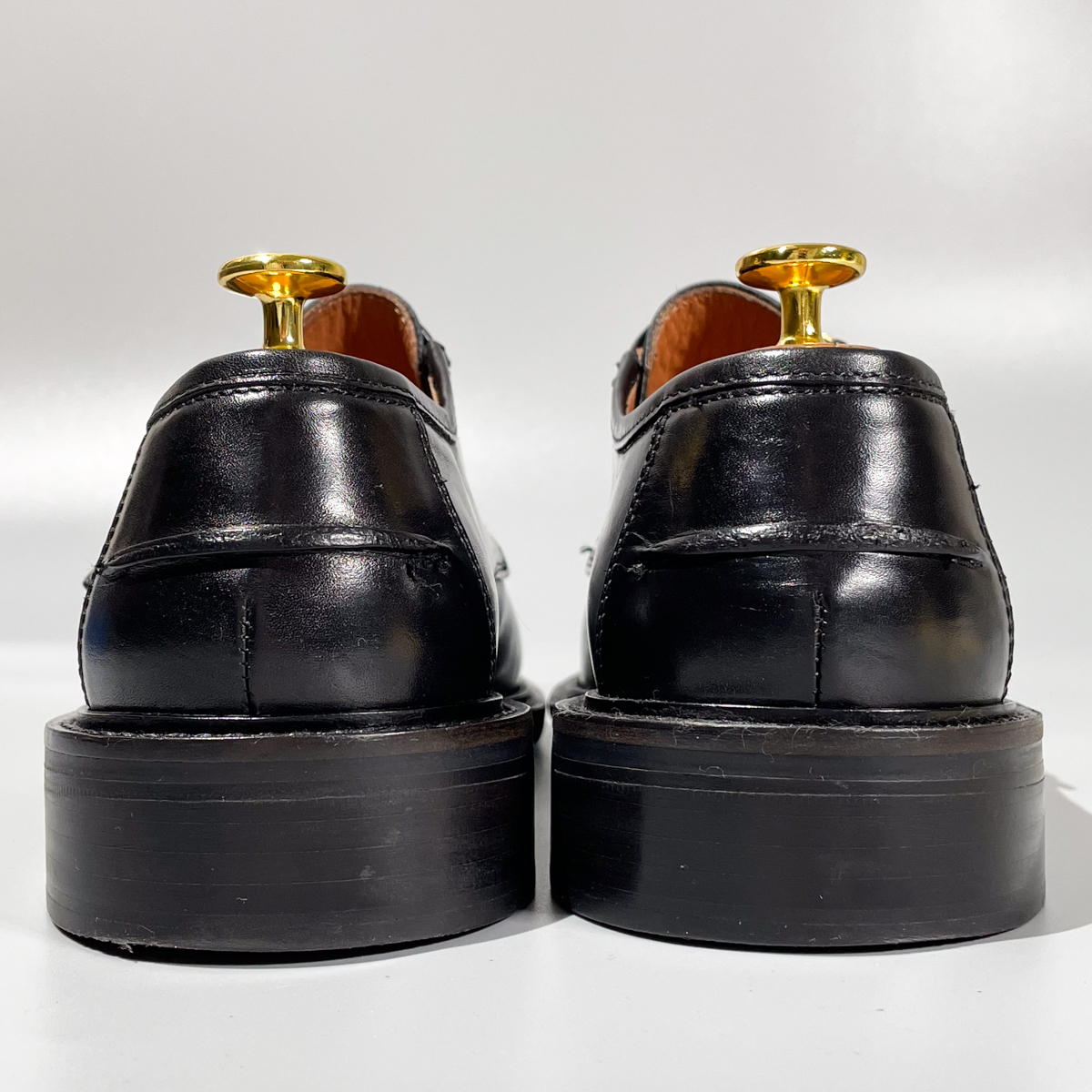 即決 REGAL リーガル モンクストラップ イタリア製 ブラック 黒 メンズ 本革 レザー 革靴 25.5cm 26cm ビジネスシューズ 紳士靴 F1864の画像4