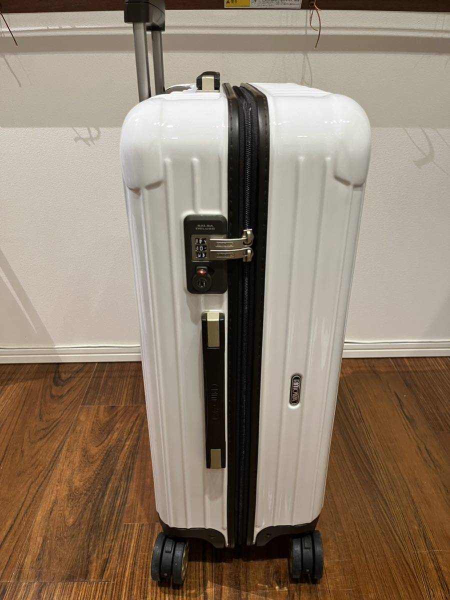 【ハワイ限定品 極美品】リモワ RIMOWA スーツケース SALSA DELUXE サルサ デラックスTSAロック ホワイトブラウン_画像2