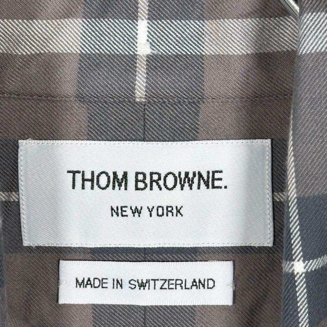 『THOM BROWNE.』 トムブラウン チェック柄 ボタンダウンシャツ_画像6