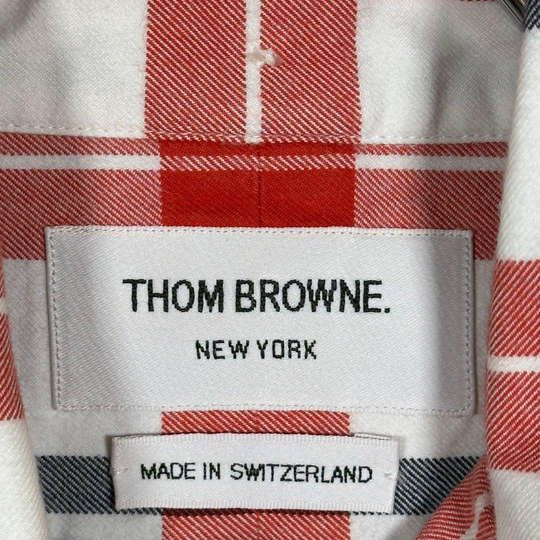 『THOM BROWNE.』 トムブラウン チェック柄 ボタンダウンシャツ_画像6