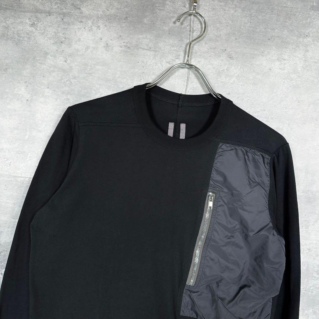 『Rick owens』 リックオウエンス (S) ポケット付き 長袖Tシャツ_画像3