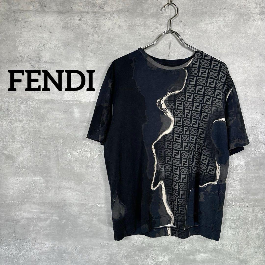 『FENDI』 フェンディ (M) グラフィック 総柄 Tシャツ