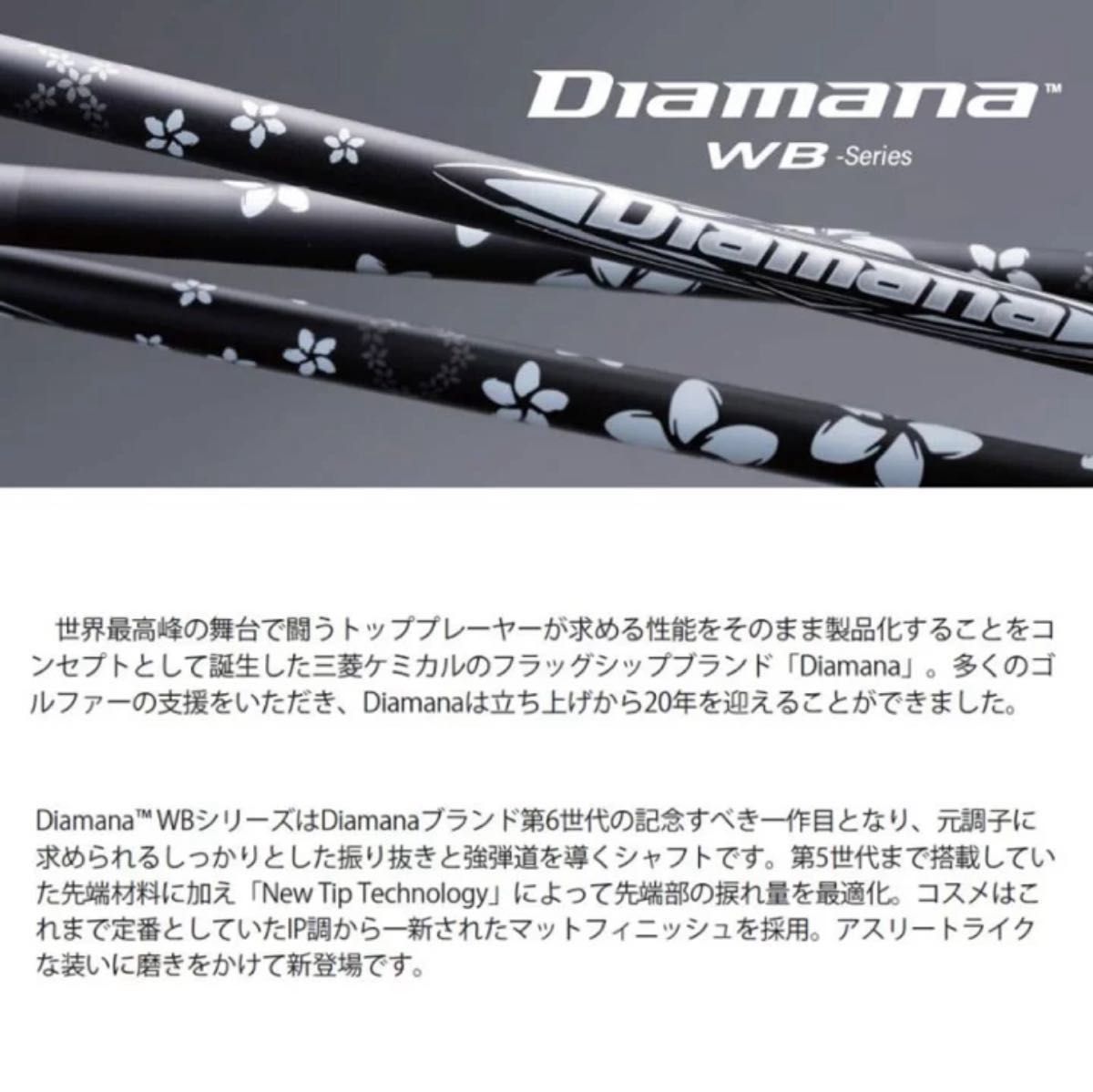 【新作 】三菱ケミカル Diamana WB ディアマナ WB  53TX シャフト単品