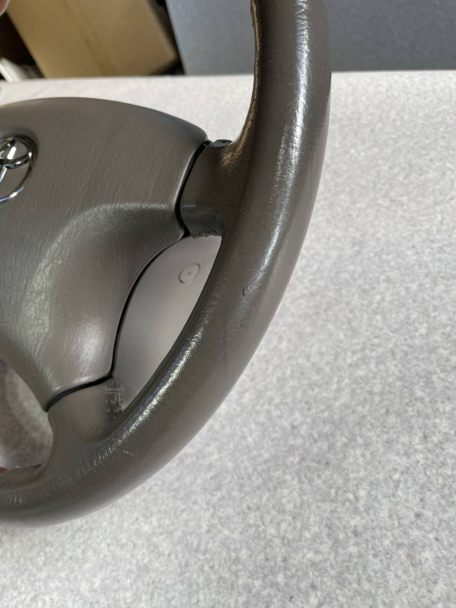 送込★110系マーク2 純正ウッドコンビハンドル 後期型ステアリング トリム№ AN01 H16年車 JZX110GX110 茶木目 ウッドハンドル