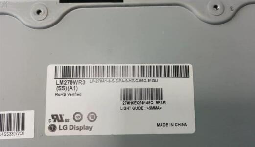新品 LG LM270WR3 SS A1 LM270WR3(SS)(A1) 液晶パネル 4K