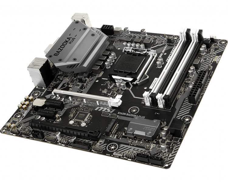 MSI B360M BAZOOKA PLUS マザーボード Intel B360 LGA 1151 第8世代 Core i7/i5/i3/Pentium/Celeron 対応 MicroATX DDR4_画像1