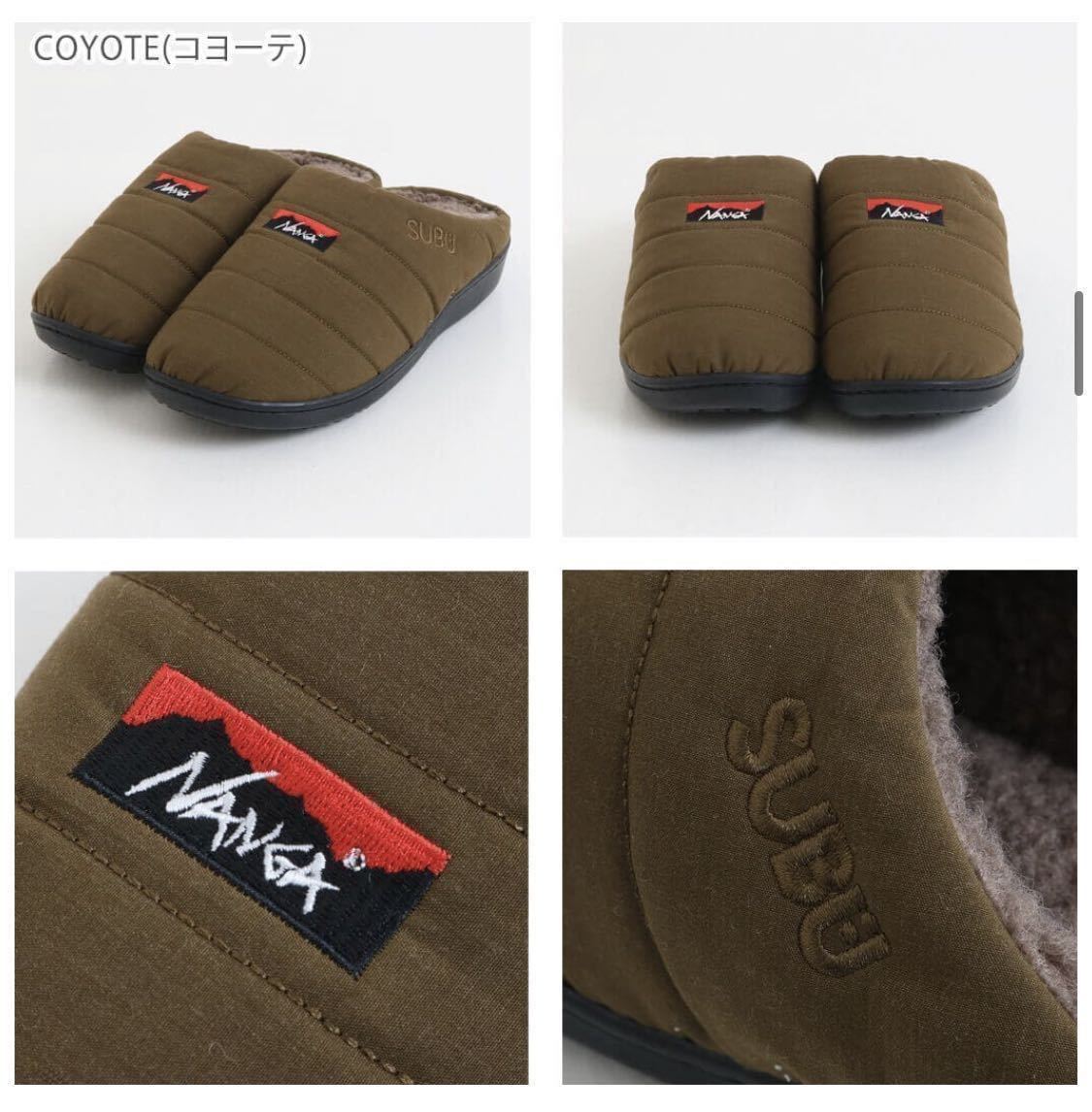 NANGA × SUBU TAKIBI WINTER SANDALS COYOTE ナンガ スブ タキビ ウィンター サンダル コヨーテ サイズ2 新品　26 26.5 27 27.5_画像3