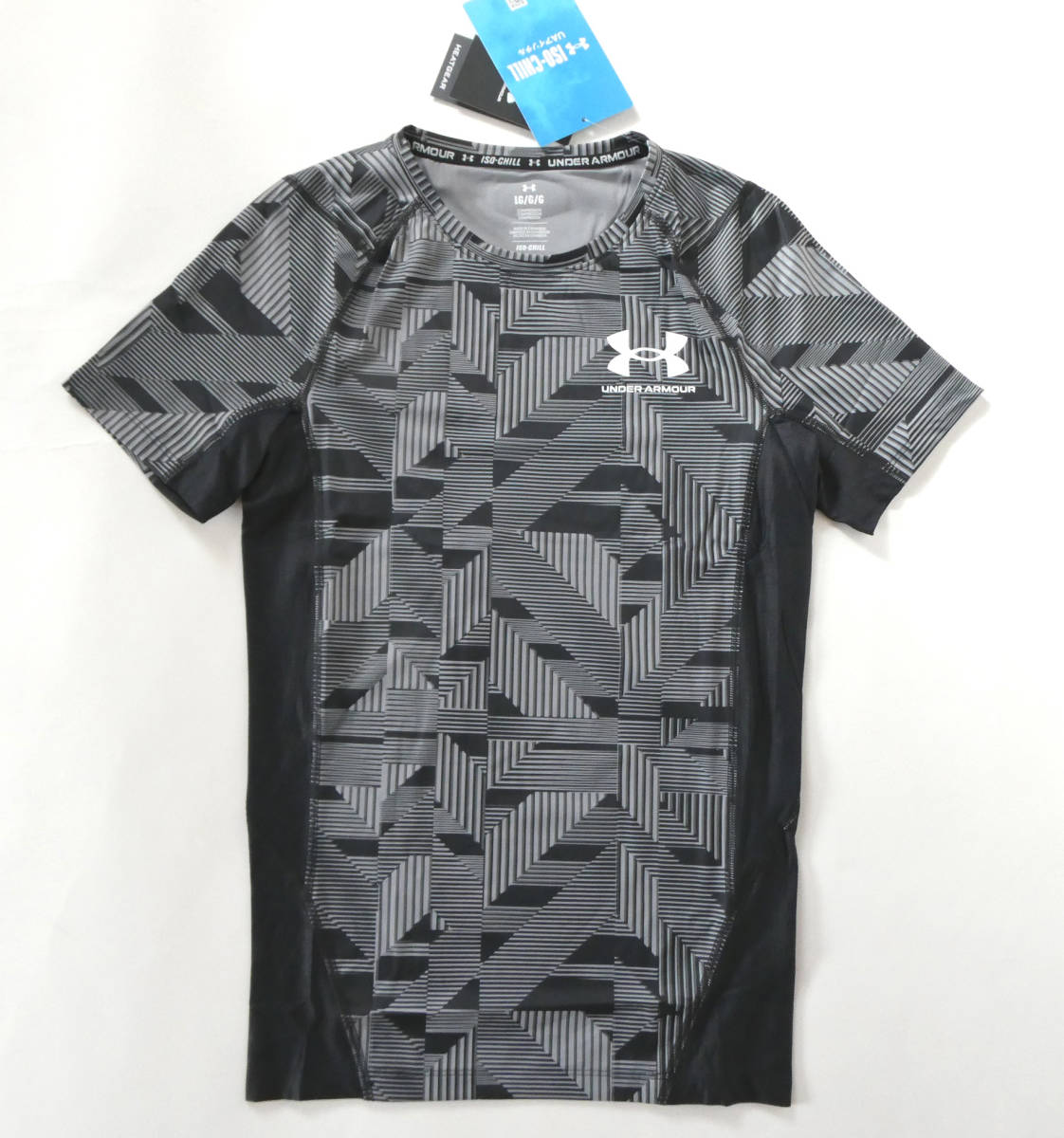 アンダーアーマー 新品！UA アイソチル ショートスリーブシャツ LG黒灰 送料無料 コンプレッションの画像2