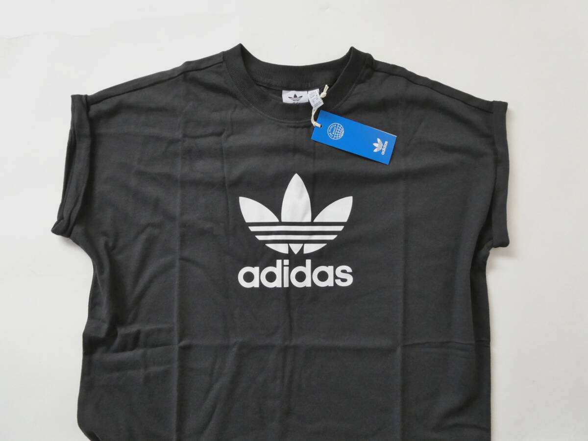 adidas 新品！アディカラー Tシャツワンピース L黒 送料無料 ルーズフィット_画像5