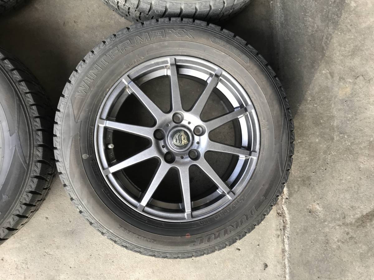 215/60R16　スタットレス・社外アルミセット　ダンロップ　ウインターマックス　5H　114.3　6.5J_画像2