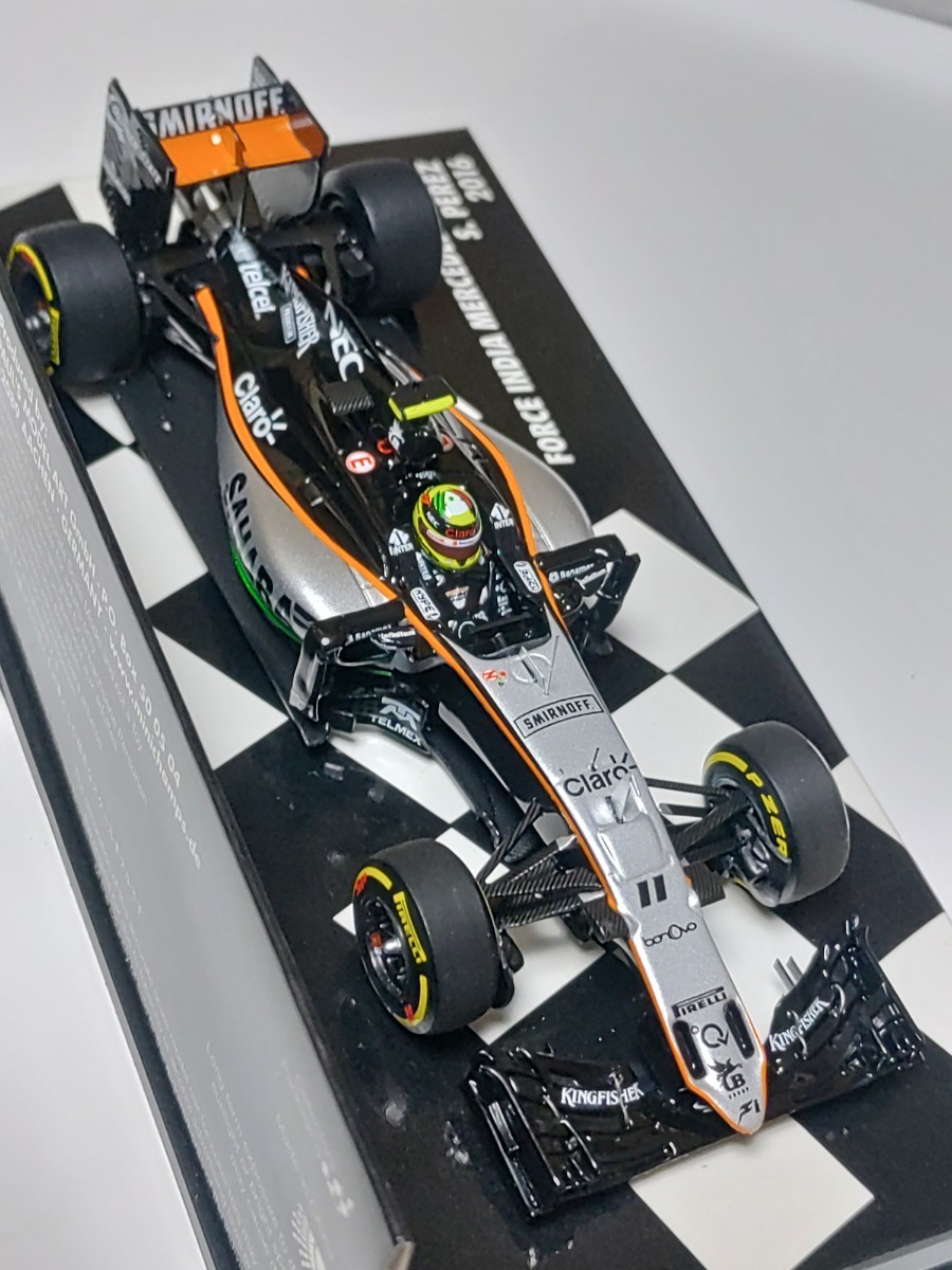 ☆ 海外並行1ケのみ入荷 ！新品美品レジンモデル PMA 1/43 フォース インディア メルセデス VJM09 #11 S.ペレス 2016 ☆_画像6