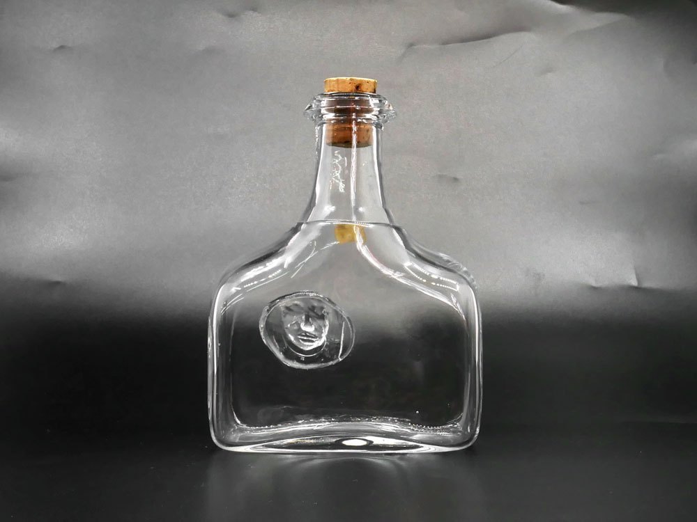 ● ボダ BODA ビンテージ ガラス リキュールボトル エリック・ホグラン H15.5cm ハンドブロウ カットサイン有 北欧食器 スウェーデンの画像3