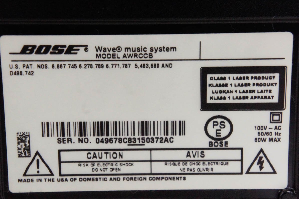BOSE Bose Wave Music System AWRCCB glass pcs attaching 