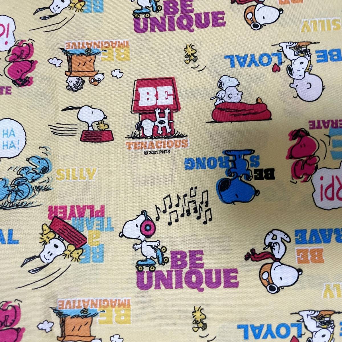 スヌーピー★ピーナッツ★キャラクター生地シーチング２ｍはぎれ布SNOOPY._画像8