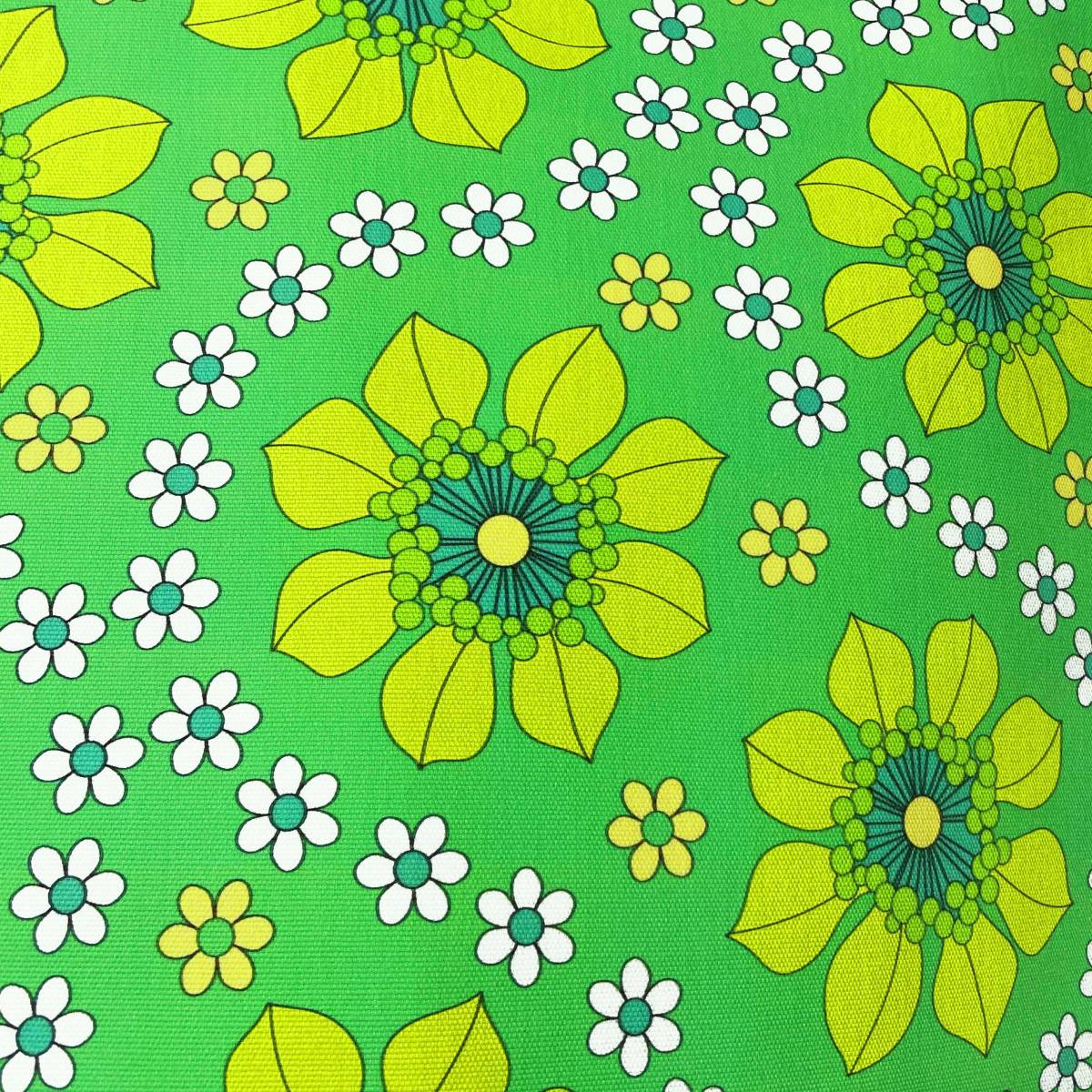  our shop original cloth *1m* Showa Retro floral print oks cloth flap cloth Vintage manner green 