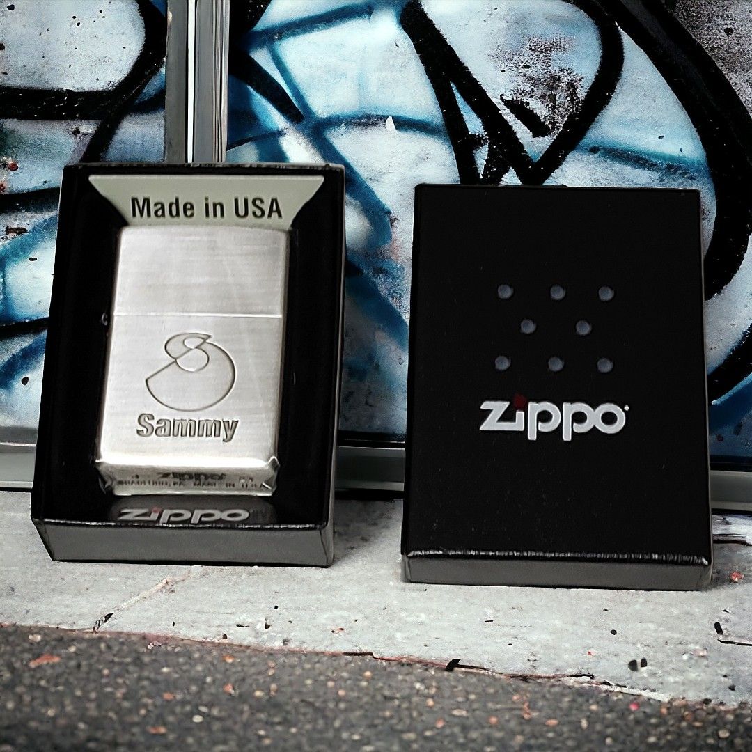 【未使用品】サミー　 ZIPPO　Sammy　 ジッポ　 シルバー ライター USA　プッシュボタン　PUSH　スロット　パチスロ