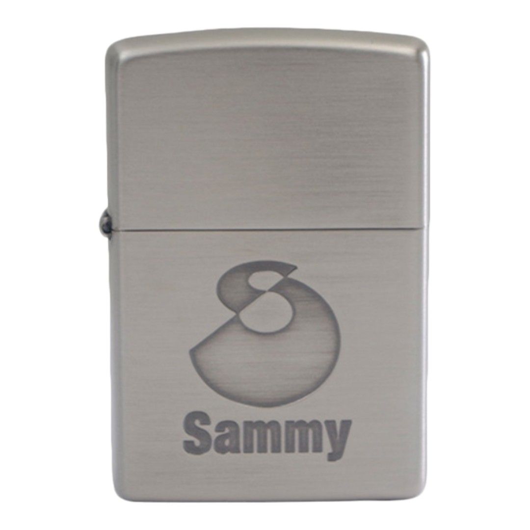 【未使用品】サミー　 ZIPPO　Sammy　 ジッポ　 シルバー ライター USA　プッシュボタン　PUSH　スロット　パチスロ