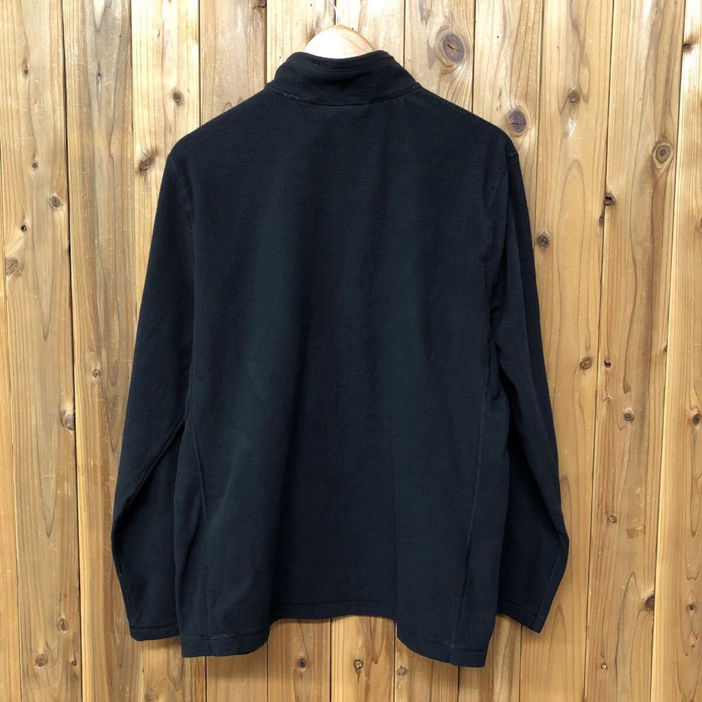 THE NORTH FACE /ノースフェイス /メンズL 長袖 ハーフジップ フリース トップス Black ロゴ刺繍 カジュアル アウトドア キャンプ USA古着_画像2