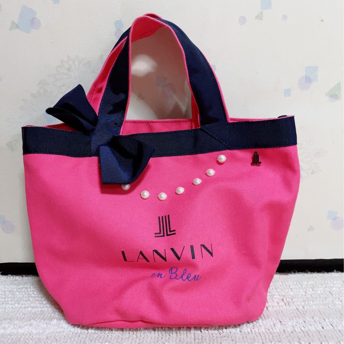 LANVIN ランバンオンブルー リボントートバッグ