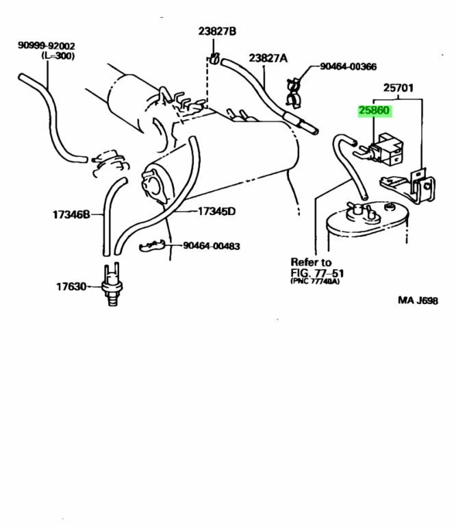 トヨタ ハイラックスサーフ RZN180W バルブASSY バキュームスイッチング NO.1 VALVE ASSY VACUUM SWITCHING Genuine 3RZFE..RZN18# 純正_画像2