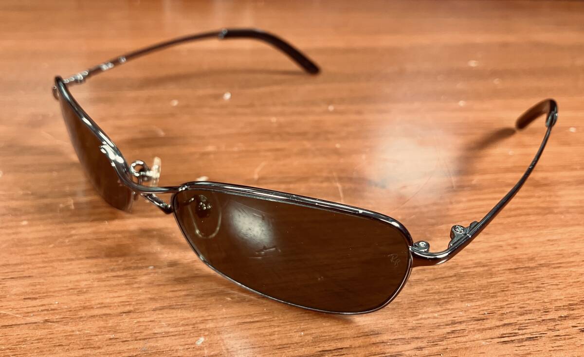 R7691A-YP+【USED】 レイバン Ray Ban RB3210 度無し　サングラス　グリーン×ガンメタ_画像8