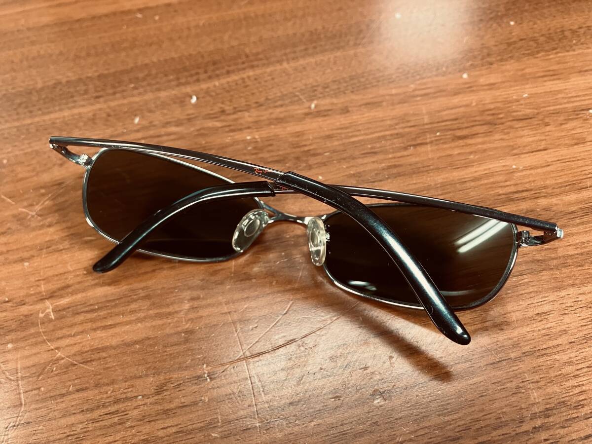 R7691A-YP+【USED】 レイバン Ray Ban RB3210 度無し　サングラス　グリーン×ガンメタ_画像5