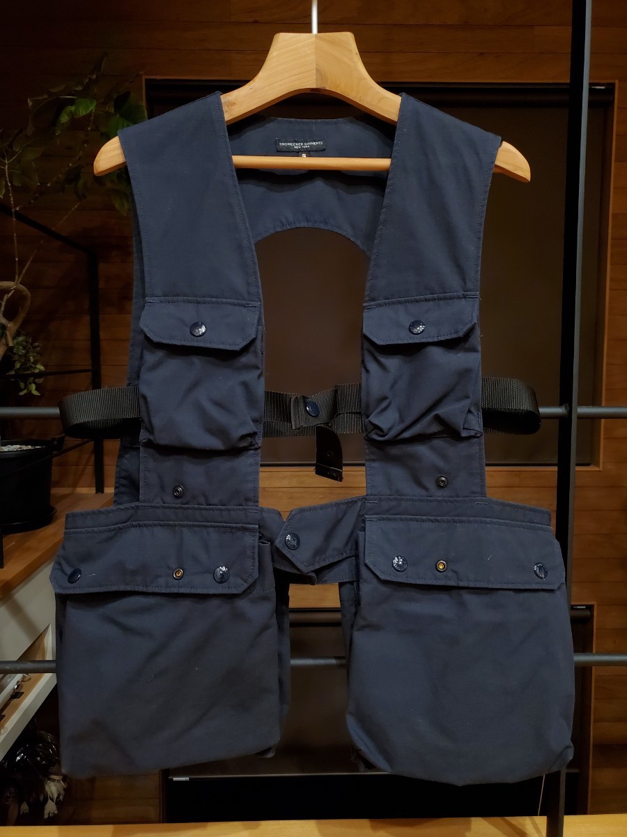 Engineered Garments エンジニアドガーメンツ Shooting Vest-Nyco Ripstop- シューティングベスト S ネイビー インナー オーバーベスト_画像1