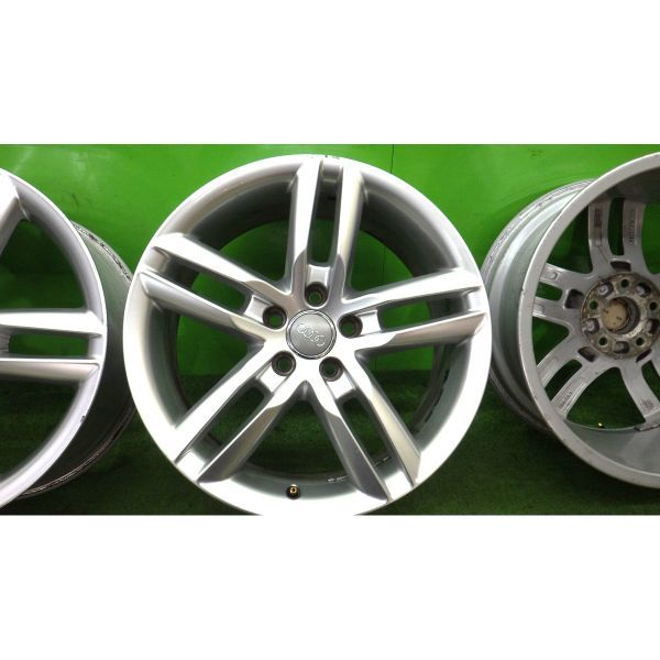 A4等に■Audi/アウディ 純正アルミホイール 18x8J 5穴 112 +47 約66 ポーランド製 4本SET■中古 若干の傷,腐食あり■帯広市手渡し可_画像6