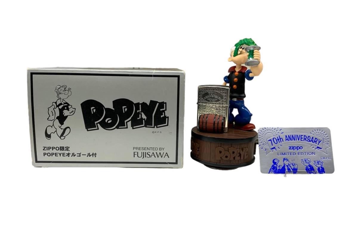 zippo (ジッポー) 1998年製 POPEYE ポパイ オルゴール付 70th ANNIVERSARY 限定 オイルライター シルバー 雑貨/025_画像10